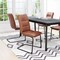 Sharon Dining Chair Set Of 2 Comfy Vinyl Steel Frame Modern Minimalist Design
